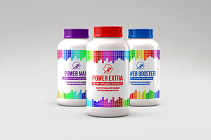 Bottle Nutrition Supplement Mockup