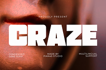 Craze - Condensed Sans Serif Font