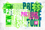 PRESSURE FONT, a Sans Serif Font by vtks design (Thumbnail 1 of 4)
