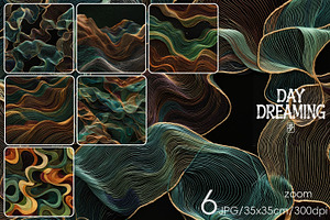 Abstract Flowing Silk Art, a Decorative Illustration by yahu88studio