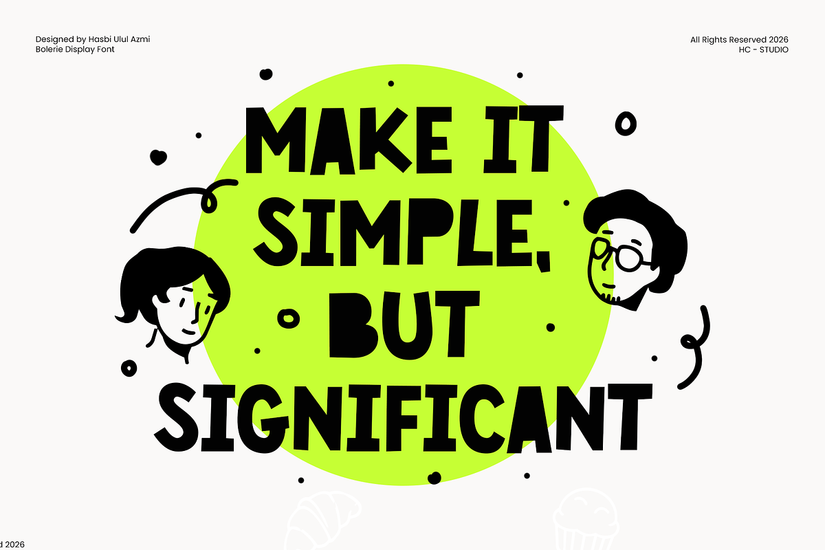BOLERIE – Bold Handmade Display Font, a Handwritten Font by Hasbi Creative (Photo 2 of 9)