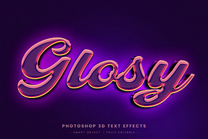 Light glow text effect PSD