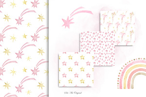 Teddy Bear Patterns Baby Girl Paper