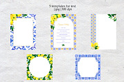 Watercolor Lemon Tiles 69 Assets, a Decorative Illustration by SunnJaneArt (Thumbnail 11 of 14)