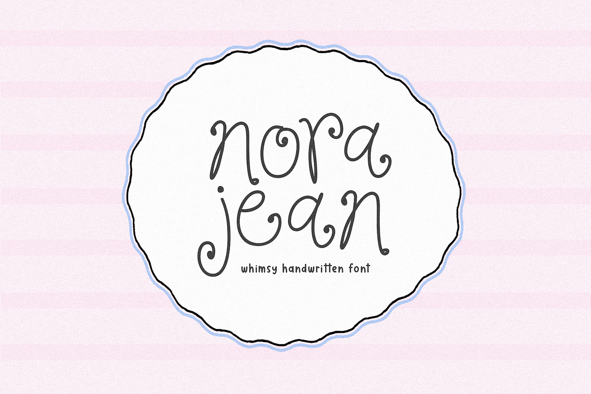 Nora Jean | Swirly Whimsy Font, a Handwritten Font by KA Designs (Photo 1 of 17)