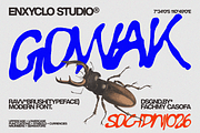 GOWAK — Raw Font, a Handwritten Font by Enxyclo Studio (Thumbnail 1 of 14)