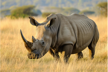 Textured African rhino head animal, an Animal Photo by Ylivdesign