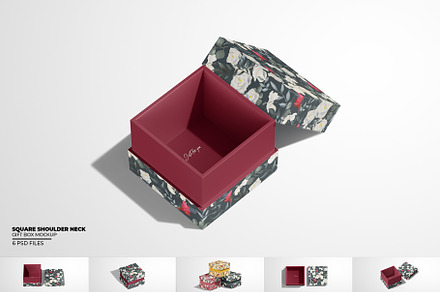 Square Shoulder Neck Box Mockup, a Packaging Mockup by Sheikhadesign
