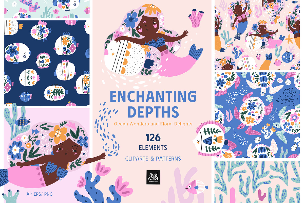 Enchanting Depths - Mermaids clipart, a Person Illustration by avdnadi (Photo 1 of 8)