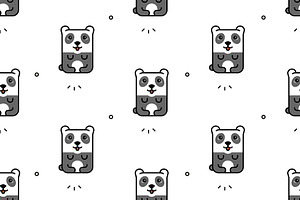 Seamless Pattern With Pandas