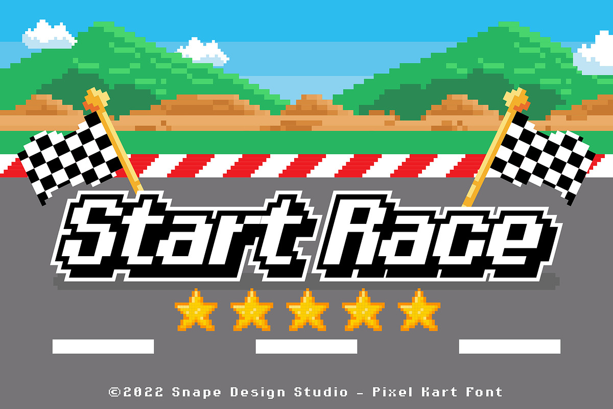 Pixel Kart - Pixel Font, a Font by Snape Design Studio (Photo 5 of 5)