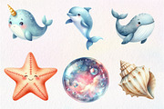 Undersea watercolor clipart, an Illustration by CreationArt (Thumbnail 3 of 5)