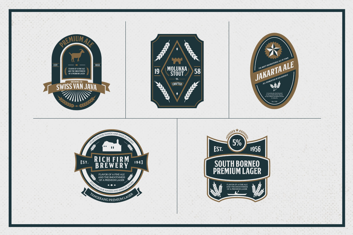 Premium Beer Labels, a Branding & Logo Template by Rich Graphic (Photo 2 of 4)