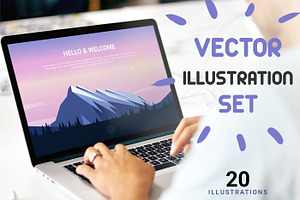 Set of Landscape Illustrations