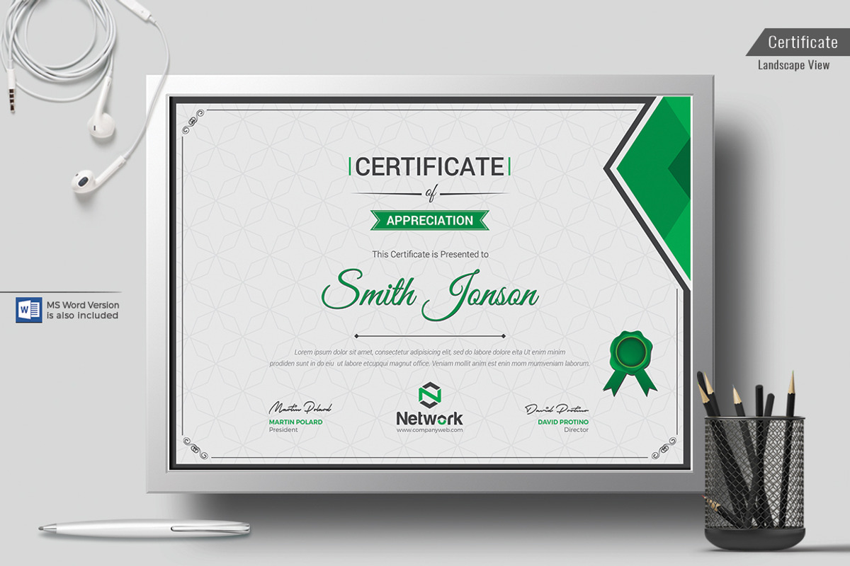 Certificate, a Stationery Template by ThemeDevisers (Photo 4 of 6)