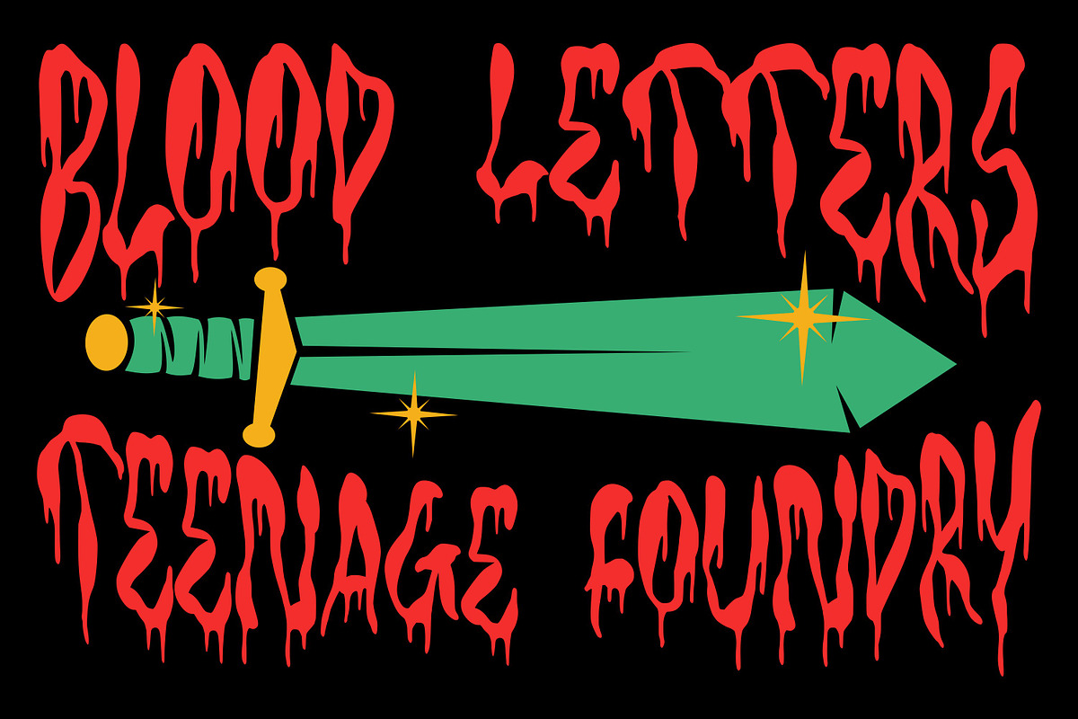 TF Bleedwax, a Handwritten Font by TeenageFoundry (Photo 4 of 6)