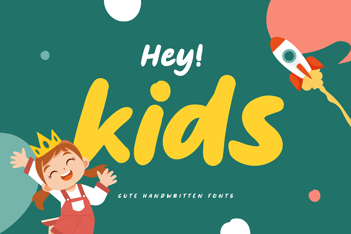 Hey Kids - Cute Handwritten Fonts, a Handwritten Font by Namara Creative Studio (Photo 1 of 8)