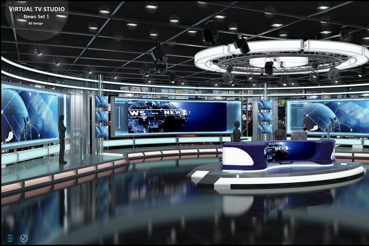 TV Studio Collection Vol 6 - 2 PCS, an Architecture 3D Model by akerStudio (Photo 29 of 98)