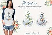 All about sea - watercolor clipart, a Decorative Illustration by long summer (Thumbnail 3 of 13)