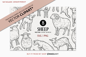 Lamb & Sheep Procreate Stamps