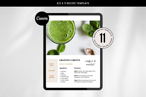 Recipe Template for Canva, a Templates & Theme by Erin Cassidy