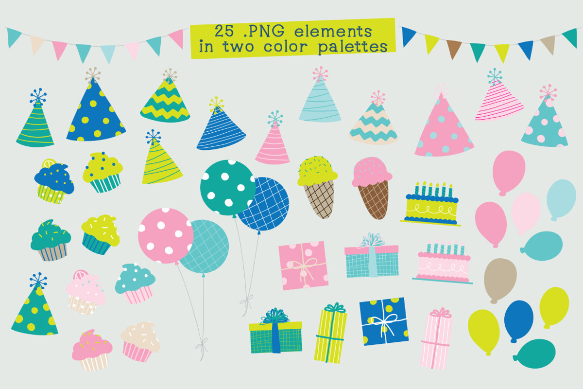 Birthday Buddies Illustration Pack, an Illustration by Quirky Queen Media (Photo 4 of 9)