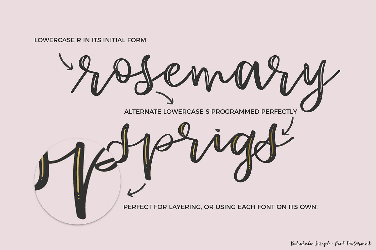 KatieKate Script, a Script Font by Beck McCormick (Photo 3 of 6)