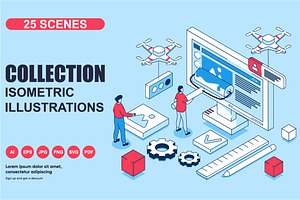 Isometric Concepts Illustrations, a Finance Illustration by alexdndz
