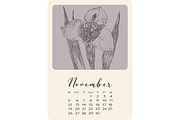 Calendar with monochrome flowers, a Stationery Template by NatalyN (Thumbnail 12 of 13)