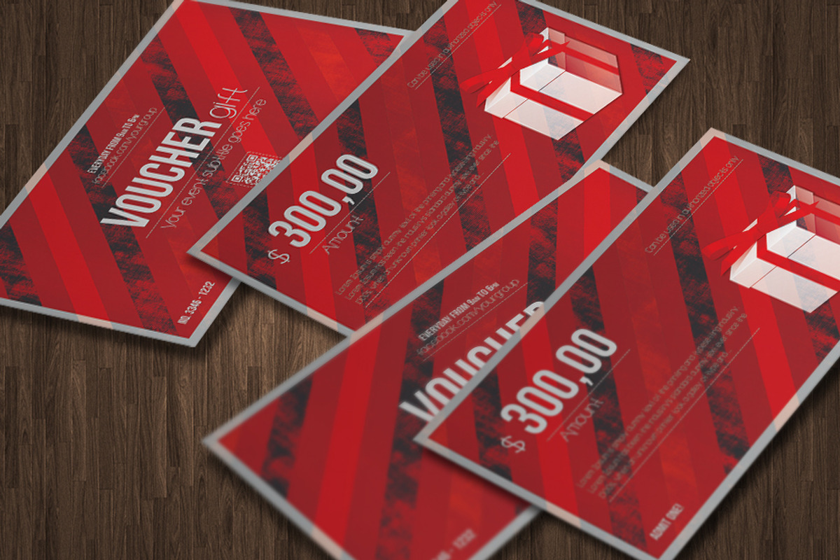 DEVIL RED - GIFT VOUCHER, a Card Template by Tzochko (Photo 2 of 5)