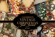 Vintage Christmas Junk Journal Kit, a Seasonal Illustration by Gonez Studio (Thumbnail 1 of 5)