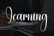 Learning | Script Font, a Handwritten Font by Scratchones (Thumbnail 1 of 8)