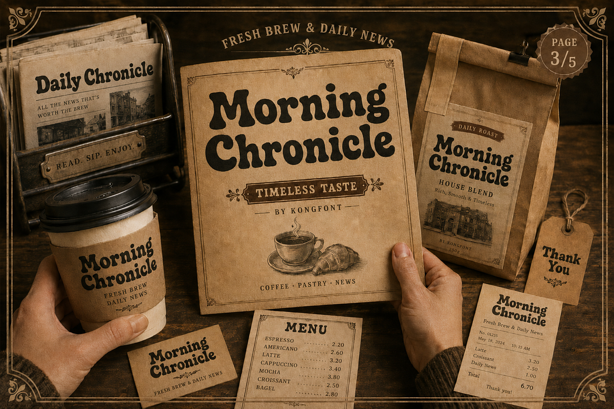 Vintage Gazette - Modern Vintage, a Handwritten Font by overlaytemplates (Photo 3 of 5)