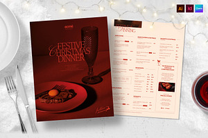 Christmas Menu Template, a Flyer Template by BrandPacks