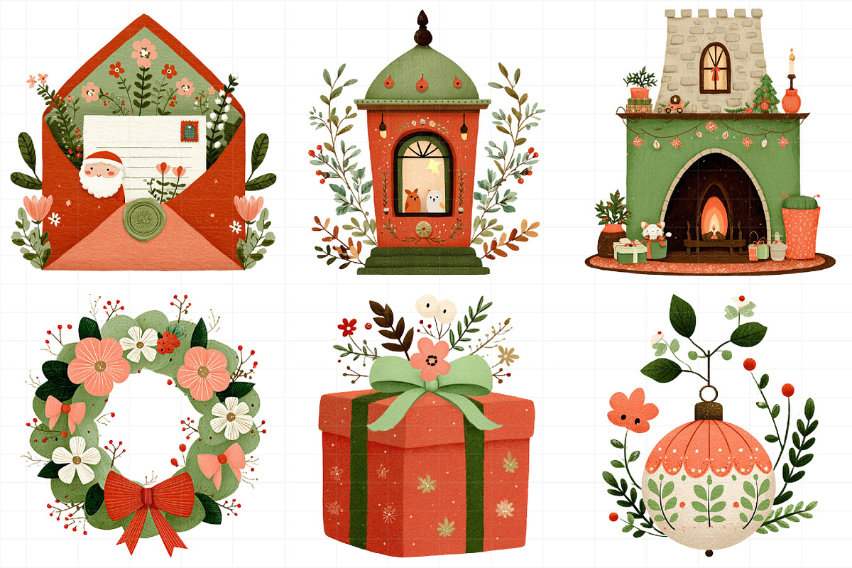 Christmas Clipart Bundle, an Illustration by Daily.Designs (Photo 4 of 5)