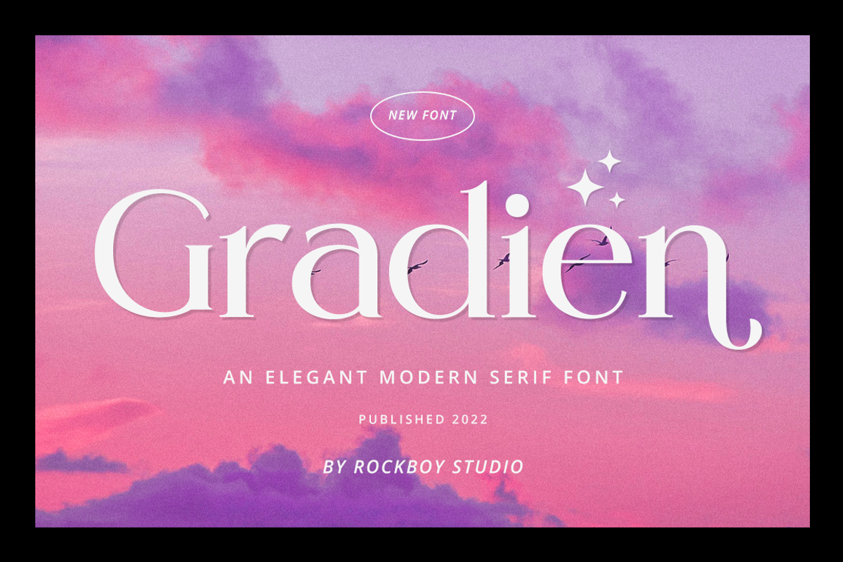Gradien - Modern Stylish, a Serif Font by RockboyStd (Photo 1 of 12)