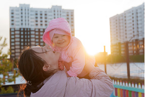 Mother and daughter enjoy a joyful, a Nature Photo by darksoul72