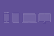 Apple Line Icon Mockups, an iPhone Mockup by Creative VIP (Thumbnail 1 of 3)