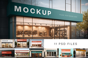 Shop Facade Mockup Generated with AI