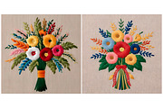 Embroidered Flower Background, a Background Graphic by IrySha (Thumbnail 5 of 6)