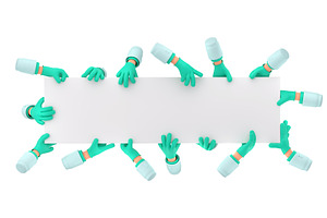 3D Illustration Of Doctor Hands With