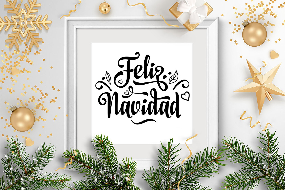 Feliz Navidad svg Spanish Christmas, an Object Graphic by Zoya Miller (Photo 6 of 11)