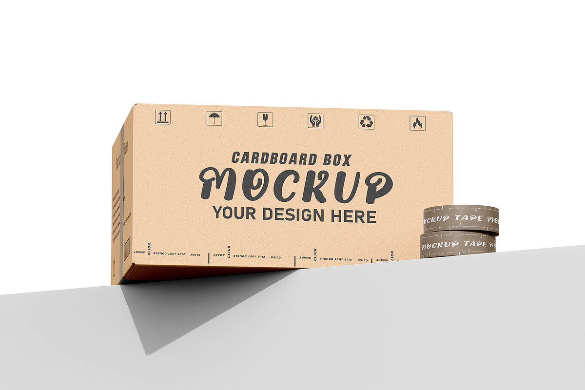 Corrugate Cardboard Shipping Box set, a Packaging Mockup by pixelmock (Photo 10 of 16)