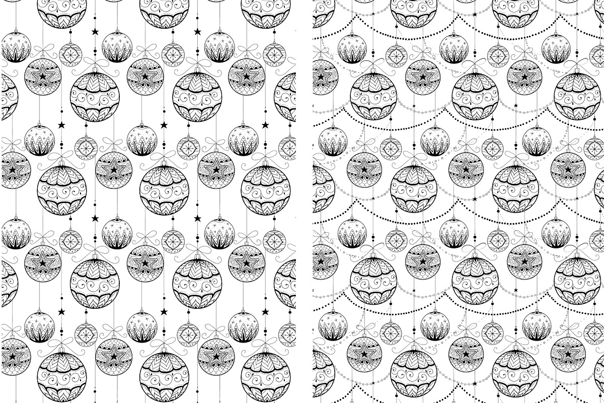 10 Christmas detailed patterns, a Pattern Graphic by AnastasiaFears (Photo 3 of 6)