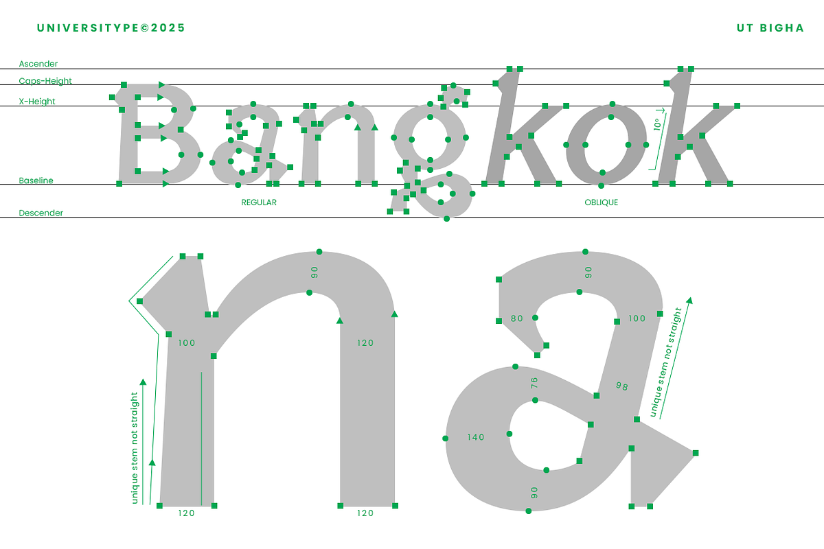 UT Bigha - A Unique Display Font, a Sans Serif Font by Universitype (Photo 2 of 12)