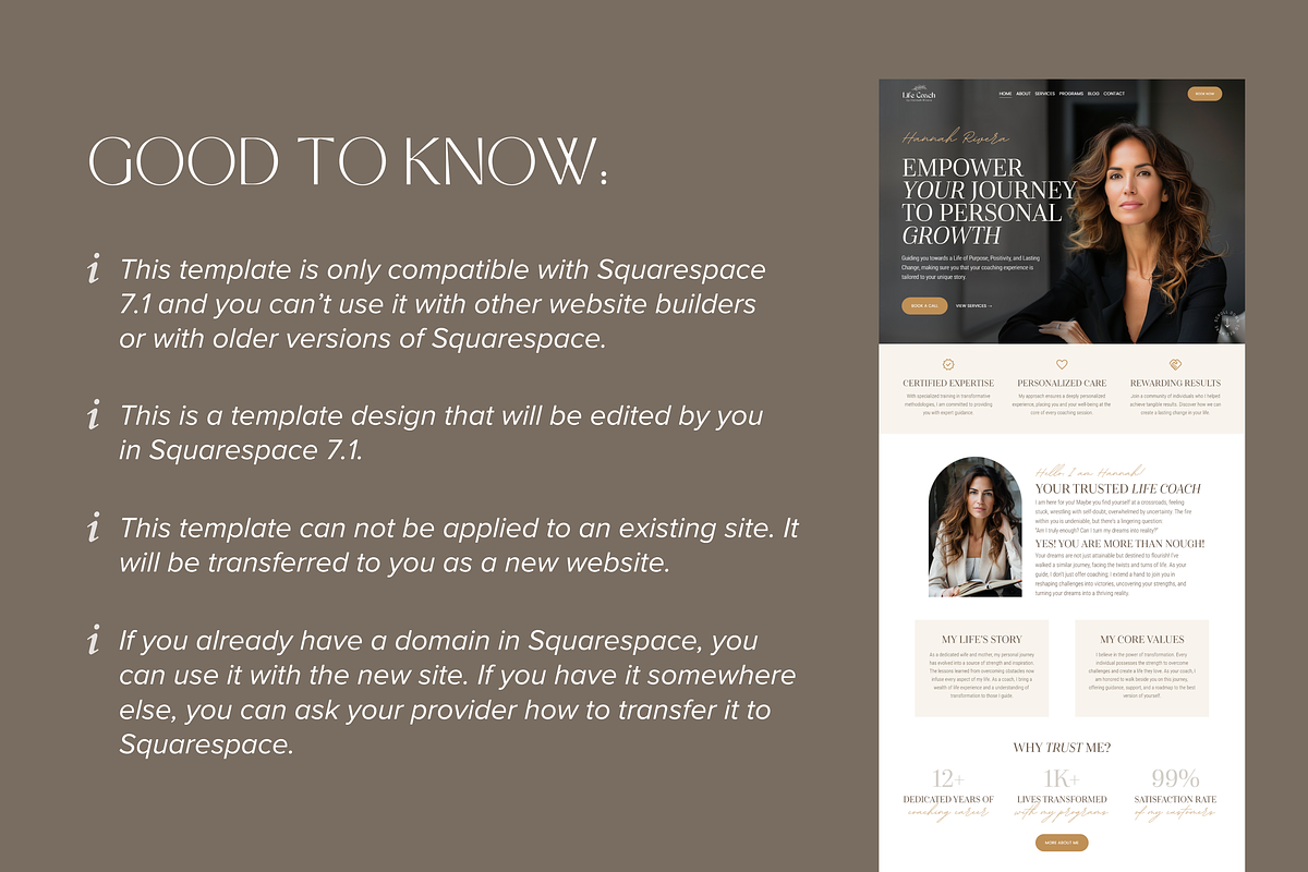 Squarespace Template Coach Website, a Squarespace Template by vectorocean (Photo 11 of 11)