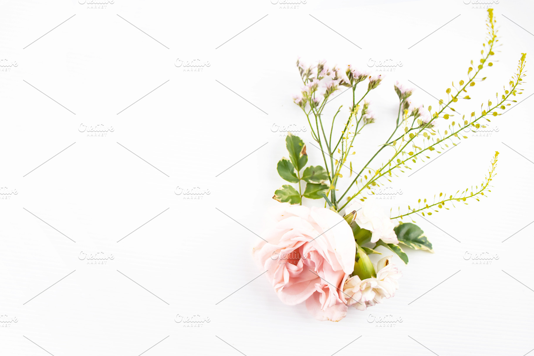 Rustic Pink Rose on White Background, an Arts & Entertainment Photo by Citrus and Cinnamon