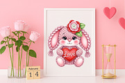Faux Yarn Valentine Bunny Png, an Illustration by Canvas Craft (Thumbnail 5 of 6)