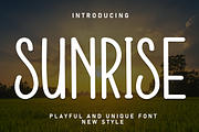 Sunrise | Script Font, a Script Font by Scratchones (Thumbnail 1 of 8)