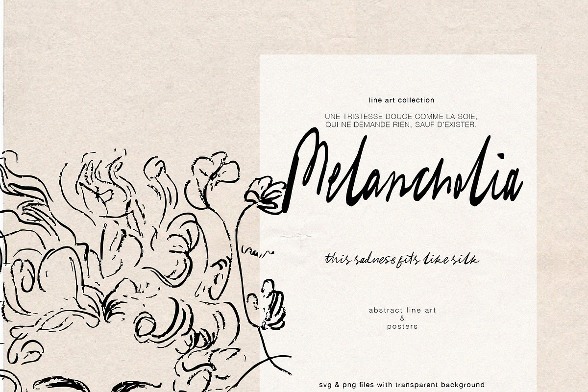 Melancholia - Minimalist Line Art, an Object Illustration by Purple (Photo 2 of 10)